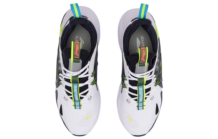 LiNing Spark Breathable Lightweight Low-Top Sports Casual Shoes Men's White Blue Black 3
