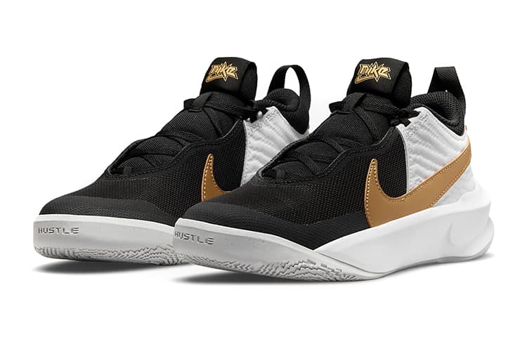 Nike Team Hustle D 10 Black Metallic Gold GS 6