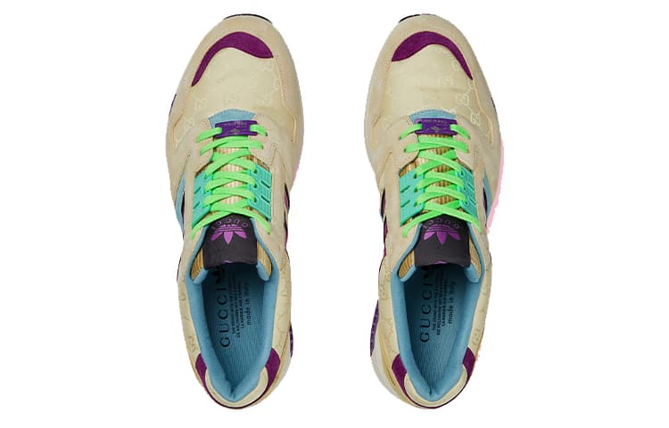 GUCCI X Adidas Originals ZX 8000 GG Monogram Sneakers Beige 5