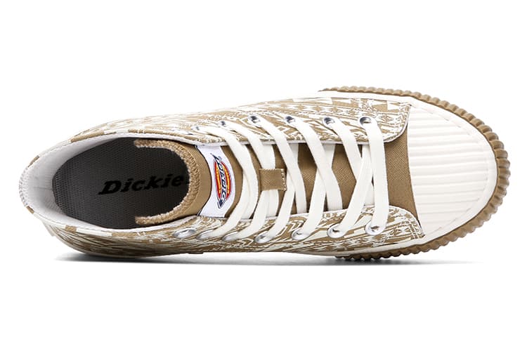 Dickies Anti-Slip Wear-Resistant High-Top Canvas Shoes Women's Khaki 5