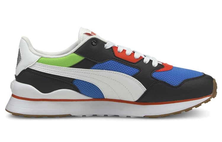 PUMA R78 Futr Low Top Running Shoes Black/White/Blue 4