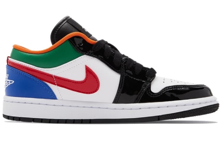 JORDAN 1 Low Multi Color Black Toe Women's 4
