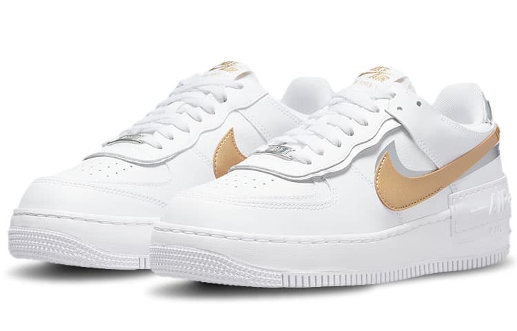 Nike Air Force 1 Low Shadow White Gold Women's 6