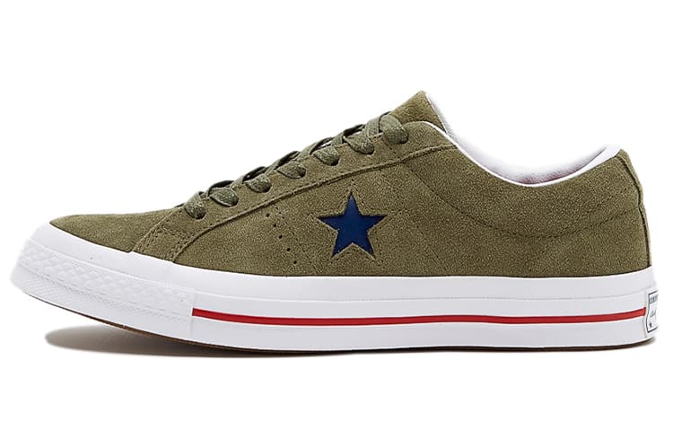 Converse One Star Non Slip Wear resistant Casual Skateboarding Shoes Unisex Green 2