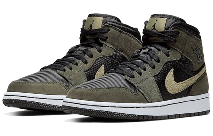 Jordan 1 Mid Military Olive Women's 6