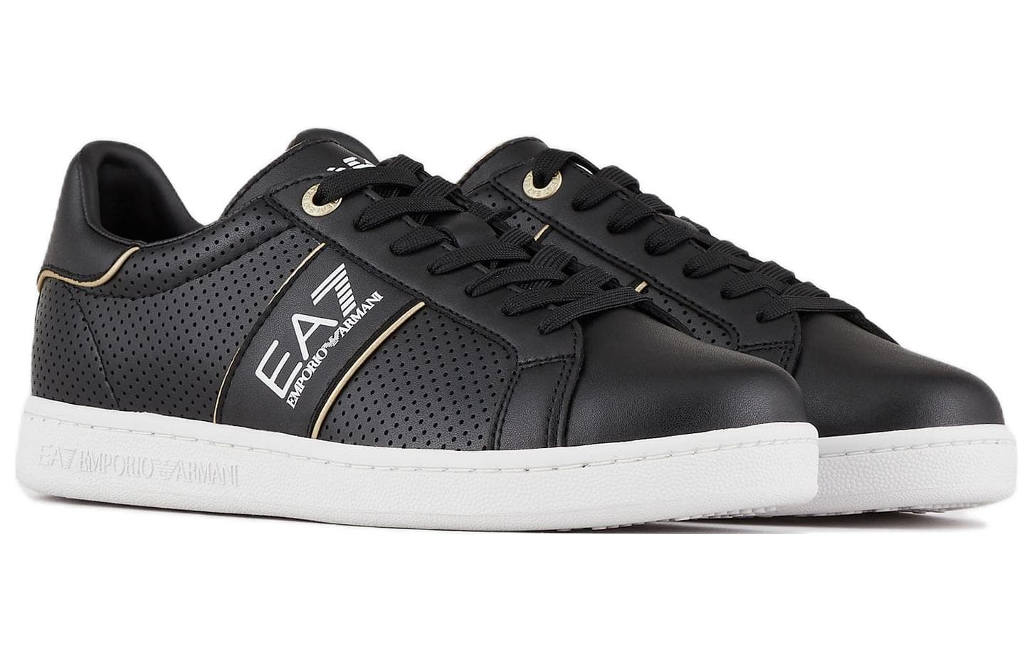EMPORIO ARMANI EA7 Skateboard Shoes Unisex Low-Top Black 5