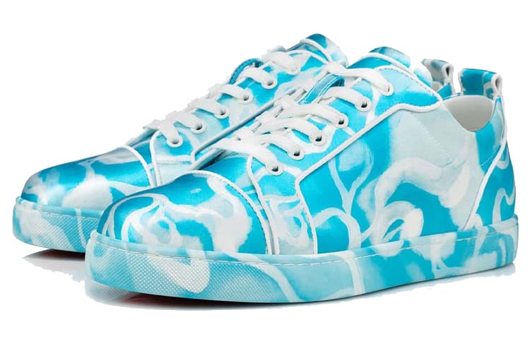 CL LUBOTING Low Top Stylish Skateboarding Shoes Men's Blue White 6