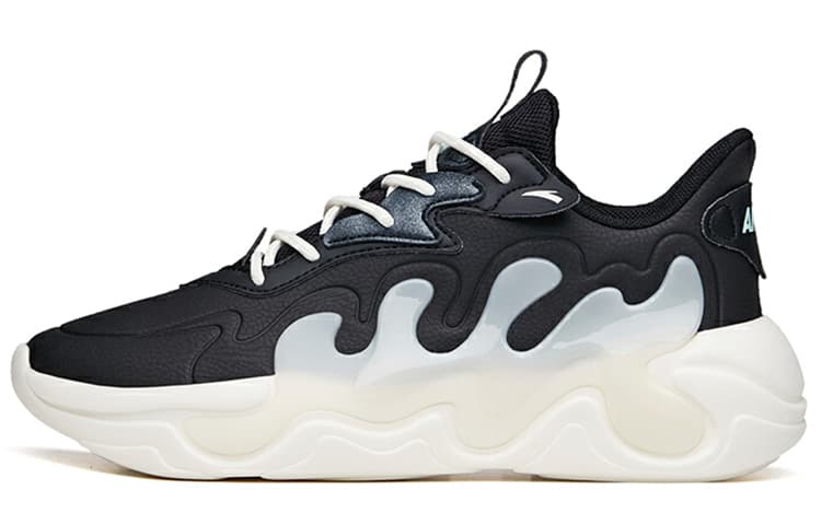 ANTA Chao Worship 2.0 Chunky Sneakers Women's Low-Top Black Ivory White 2