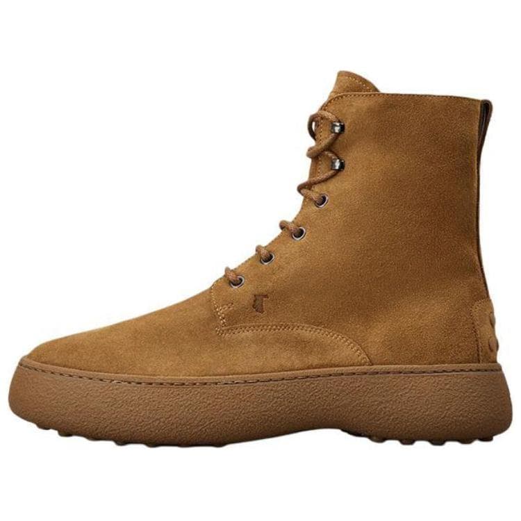 TOD'S Rounded-Toe Lace-Up Boots