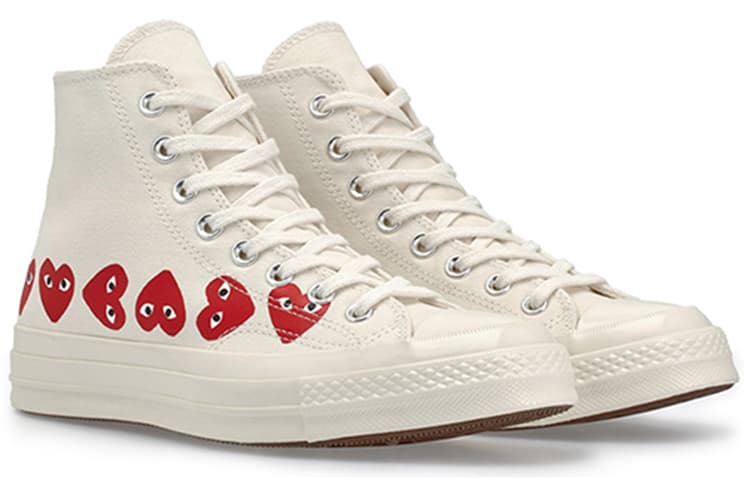Converse Chuck Taylor All Star 70 Hi Comme Des Garcons Play Multi Heart White 6