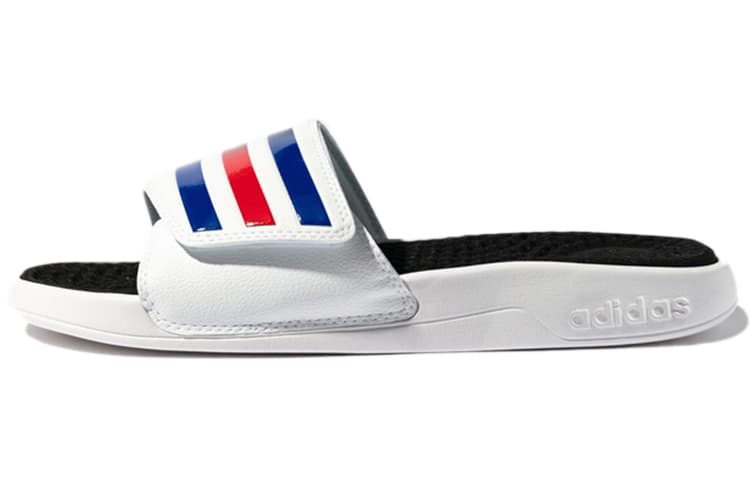Adidas Adissage Tnd Velcro Soft Sole Cozy Sports Slippers White Blue Red 2