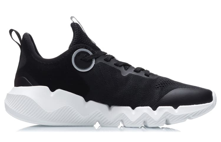 LiNing Fle Cushioned Anti-Slip Wear-Resistant Lightweight Breathable Low-Top Sports Casual Shoes Women's Black White 3