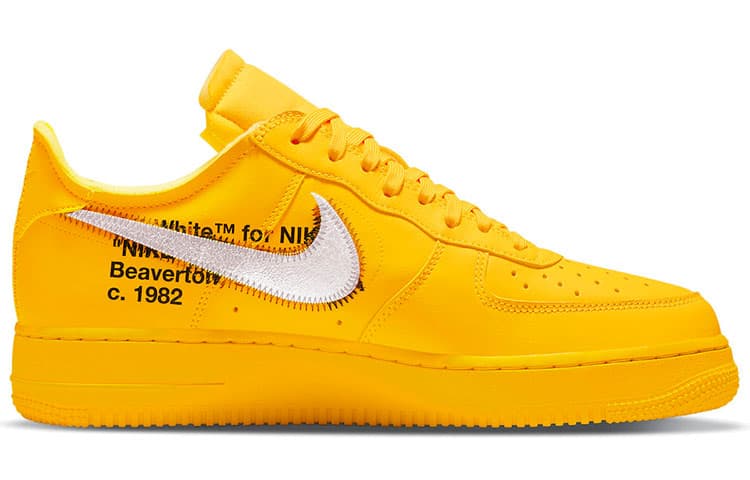 Nike Air Force 1 Low Off White Ica University Gold 4