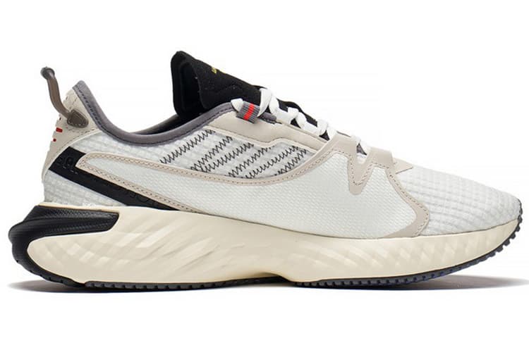 LiNing Cushioned Anti-Slip Wear-Resistant Lightweight Breathable Low-Top Casual Shoes Men's Beige Gray 3