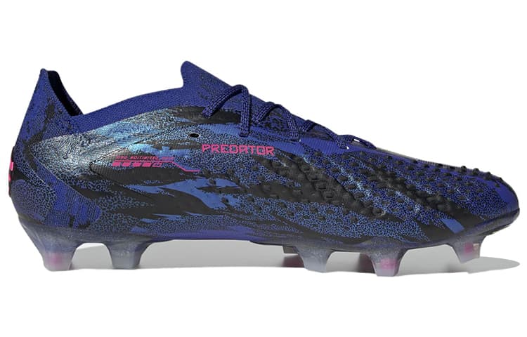 adidas Predator PP.1 L FG Natural Grass Slip-Resistant Wear-Resistant Lightweight Soccer Cleats Blue Red 4