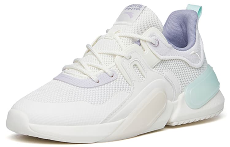 ANTA Rubik's Cube Casual Shoes Women's Low-Top Ivory White/Misty Purple 5