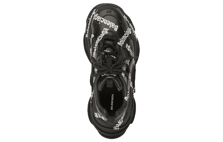 Balenciaga Triple S Logotype Sneakers 'Black' 6