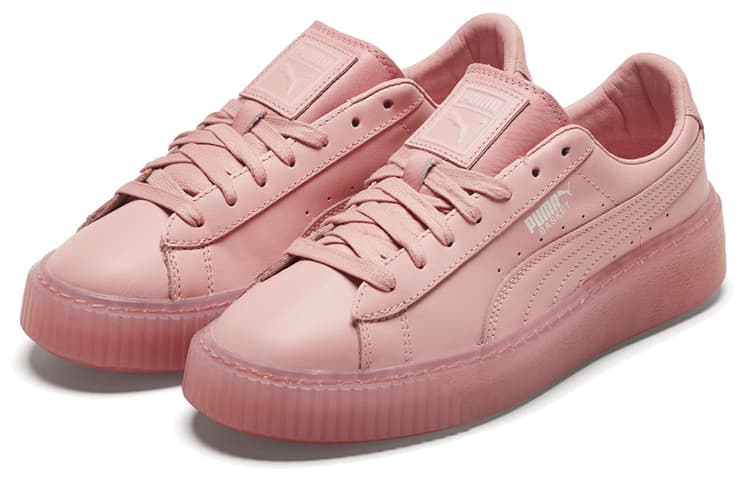 PUMA Basket Platform Core Pink Low Board Shoes Women's 5