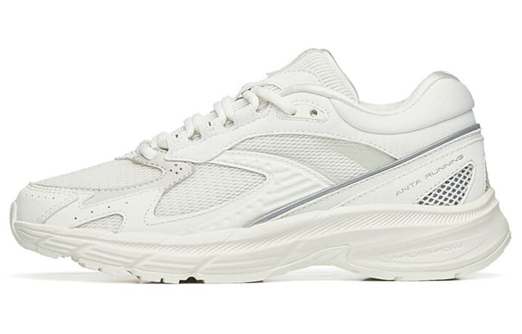 ANTA Casual Shoes Women's Low-Top Ivory White/Silver 2