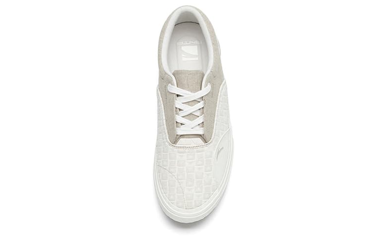 Anta Qian Xing Low-Top Skateboard Shoes Men's Gray White Lace-Up Version 5