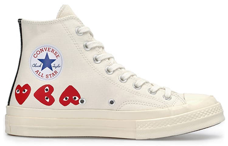 Converse Chuck Taylor All Star 70 Hi Comme Des Garcons Play Multi Heart White 3