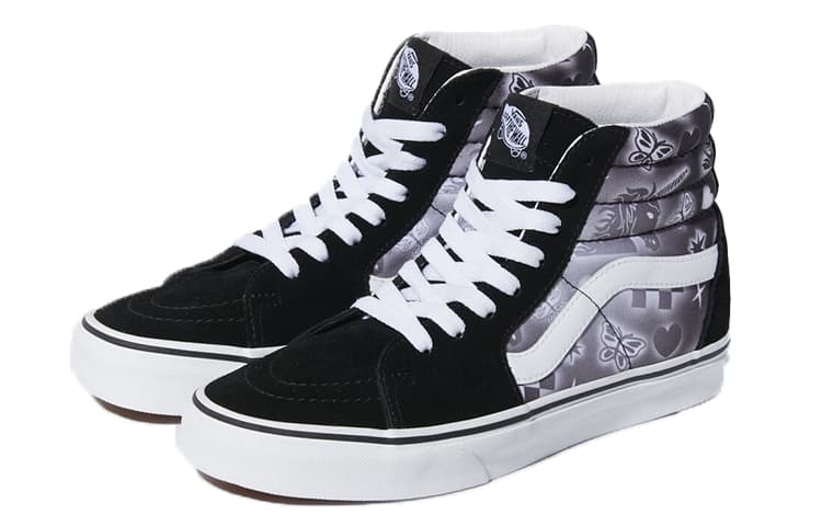 Vans SK8 Hi Black White Print 5