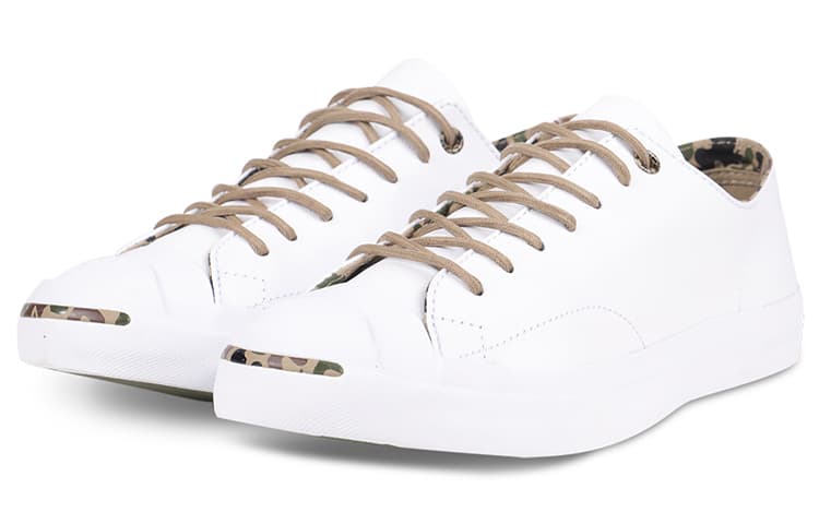 Converse Jack Purcell Wear resistant Non Slip Low Tops Casual Skateboarding Shoes Unisex White 5