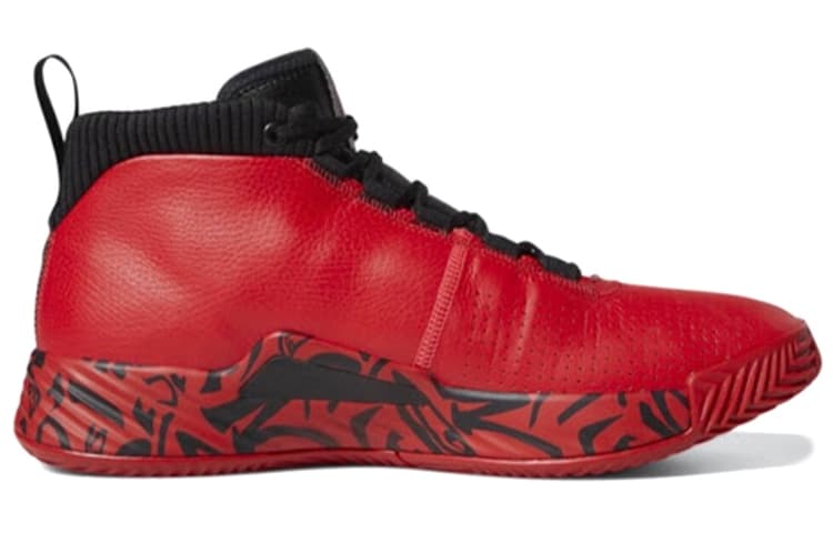 Adidas Dame 5 Mid Tops Large Red 3