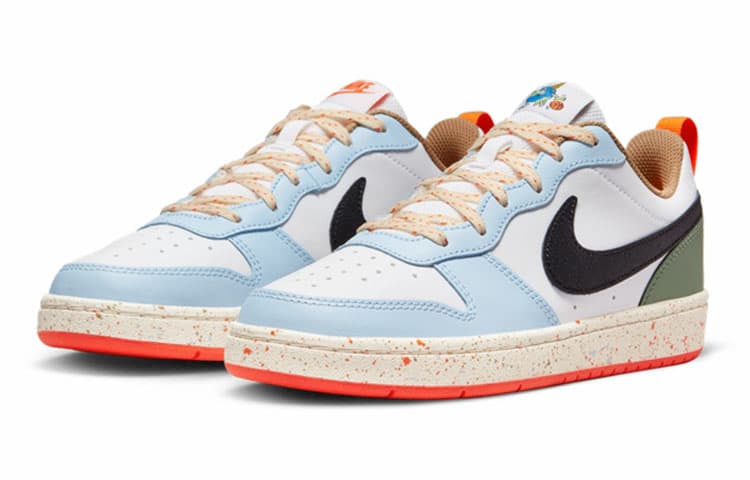 Nike Court Borough Low 2 White Alabaster Speckled GS 6