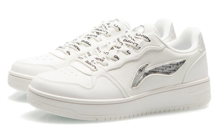LINING Skateboard Shoes Women's Low-Top Mist White 6