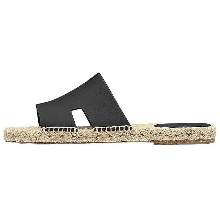 HERMES Antigua Stylish Sandals Men's Black 2