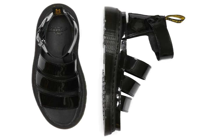 Dr.Martens Clarissa Ii Patent Leather Strap Sandals Black 6