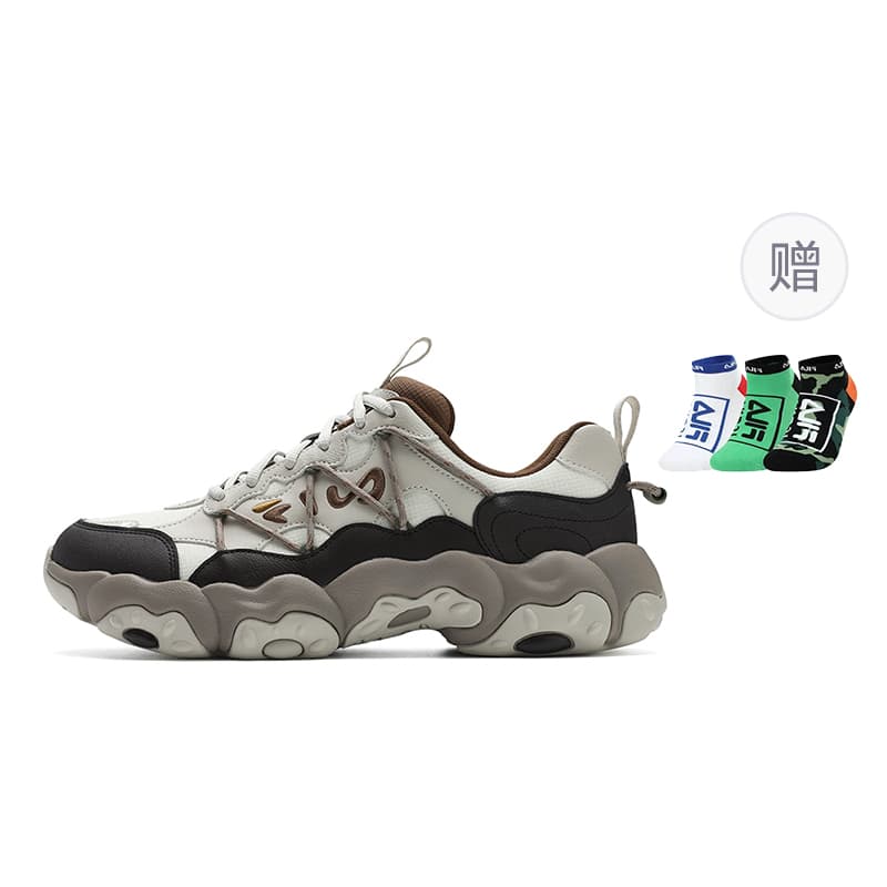 FILA FLUID 6 Cat Claw 6.0 Fashion Retro Trendy Simple Sport Daily Commuting Versatile Comfortable Wear-Resistant Breathable Lightweight Low-Top Lifestyle Casual Shoes Men's Yellow Brown