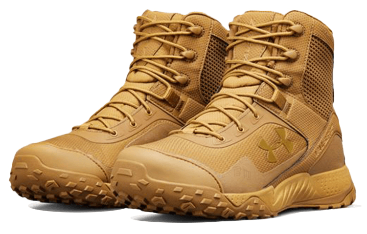 Under Armour Valsetz RTS 1.5 Tactical Fabric Synthetic Leather Comfort Versatile Slip-Resistant Wear-Resistant Cushioned Supportive High-Top Training Shoes Men's Brown 5