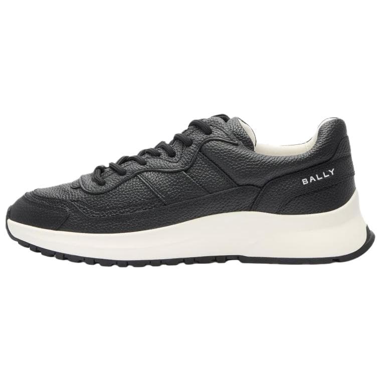 BALLY Outline Calfskin Leather Platform Lace-Up Low-Top Casual Lifestyle Shoes Men's Black