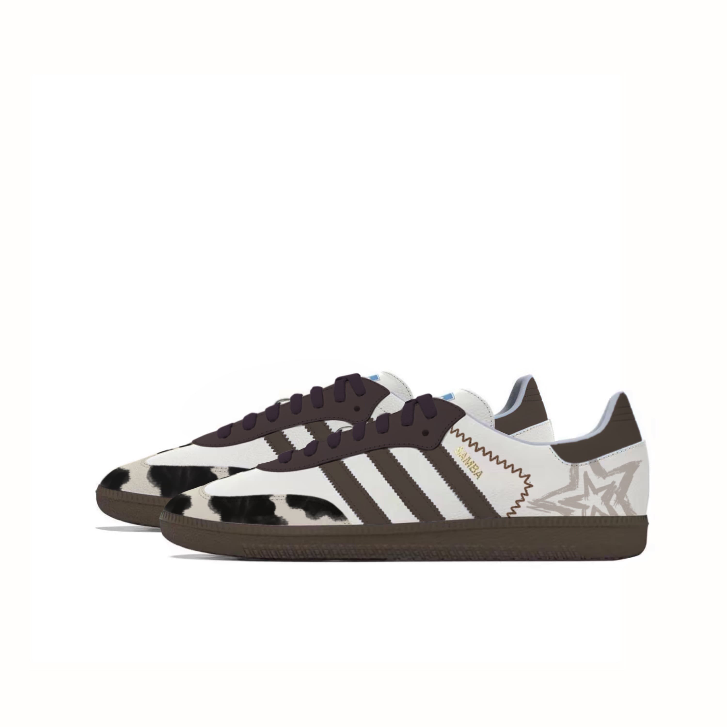 Adidas Samba OG Anti-Slip Wear-Resistant Low-Top Skateboard Shoes Unisex Coffee 5