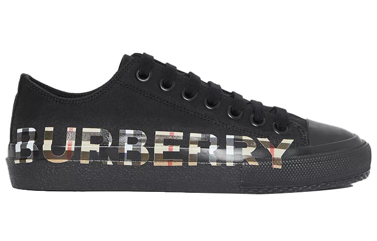 Burberry VINTAGE Canvas Shoes Women's Low Top Black 4