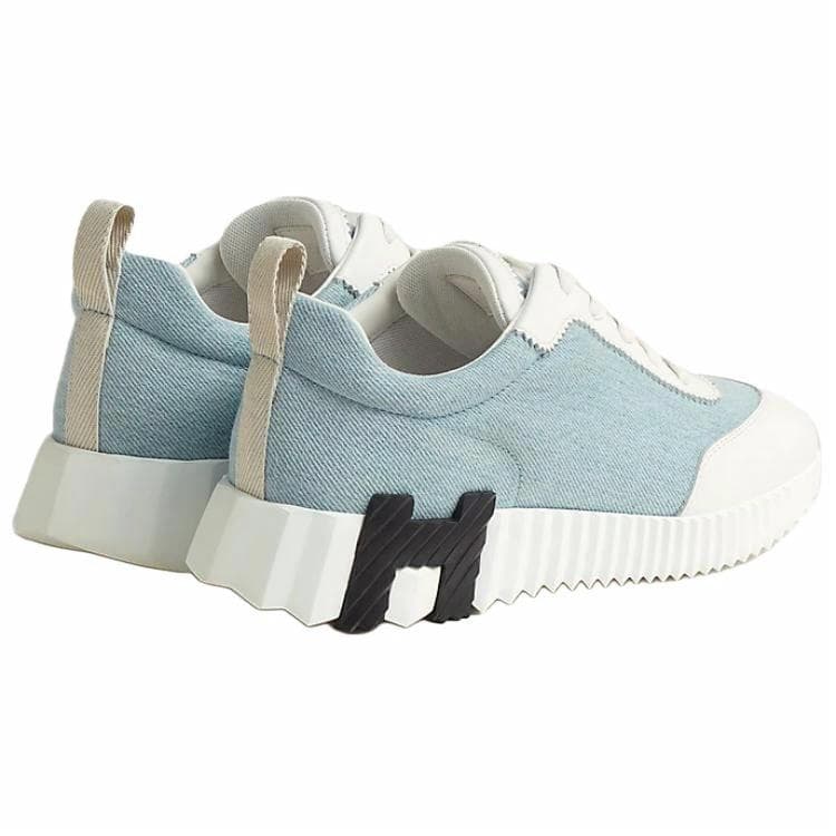 HERMES Bouncing Low-Top Casual Shoes Women's Blue 5