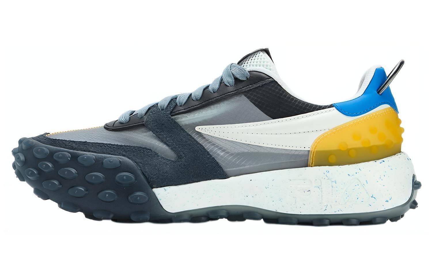 FILA Gara Running Shoes Men Low-Top Black Yellow/Blue 4