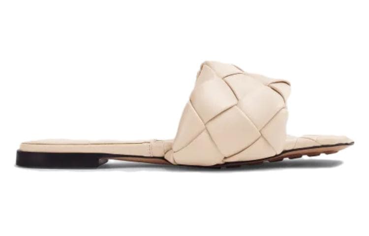 Bottega Veneta Women's Lido Slide Sandals Beige 3
