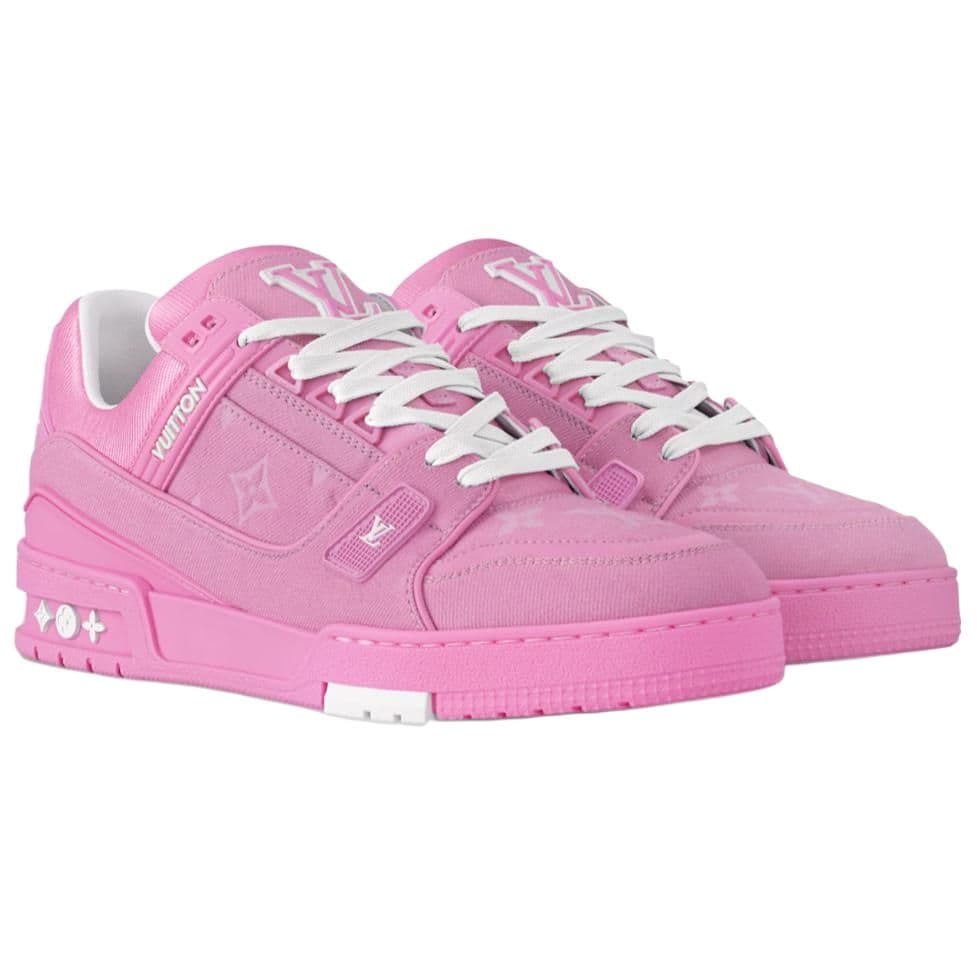 LOUIS VUITTON Trainer Low Top Skateboard Shoes Women's Pink 6