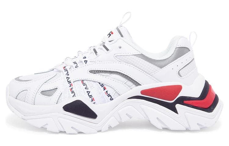 FILA Electrove Chunky Sneakers Women's Low-Top White Red Black 2