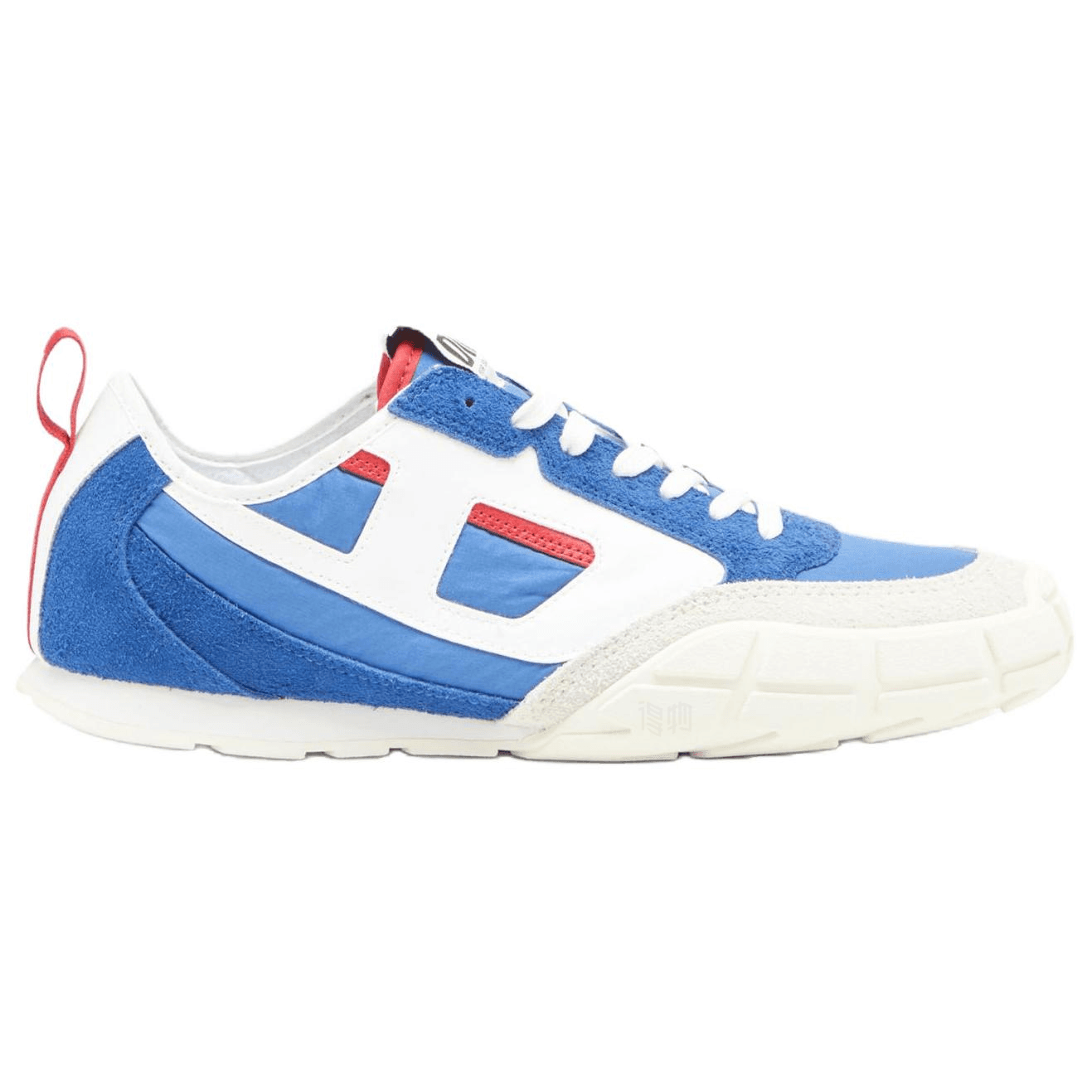 DIESEL S-Pagodha Cowhide Oblique D Logo Round Toe Lace-Up Low-Top Casual Shoes Men's Blue 3