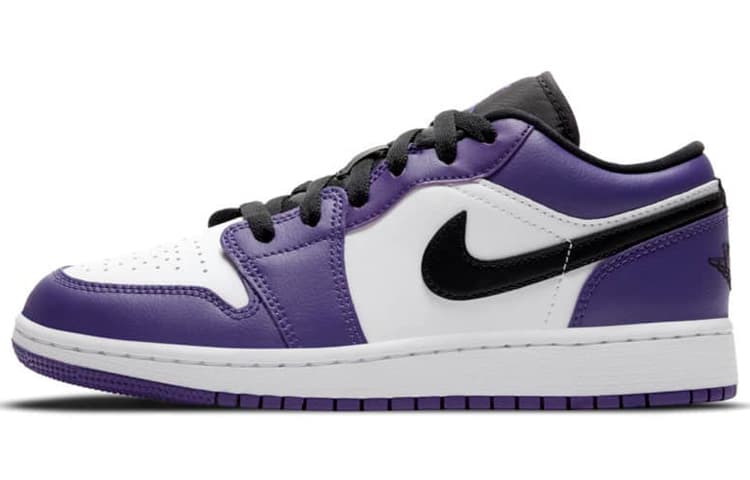 Jordan 1 Low Court Purple White GS 2
