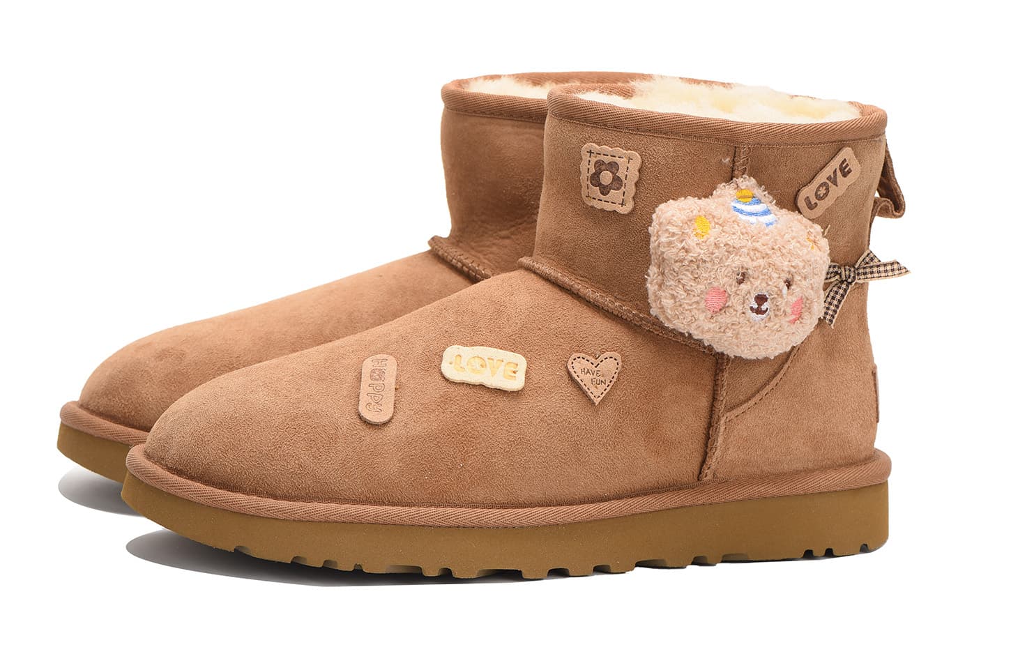 UGG Short Snow Boots Women's Brown 6