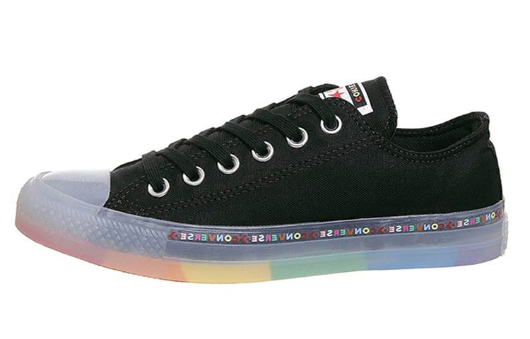 Converse All Star Low Trainers Rainbow Black Exclusive