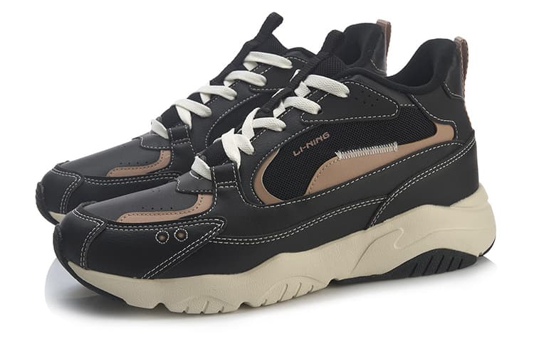 LiNing Defender Anti-Slip Wear-Resistant Mid-Top Sports Casual Shoes Men's Black Umber 6