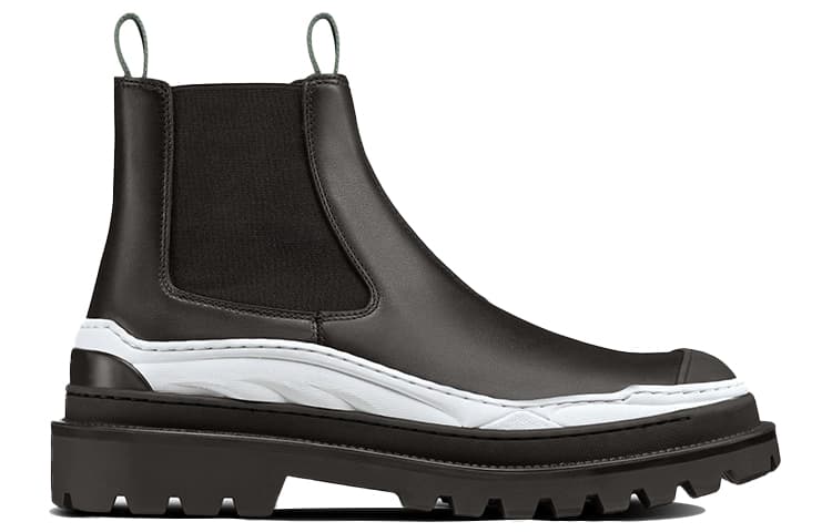 Sacai x DIOR Ankle Length Chelsea Boots Men's Black 4