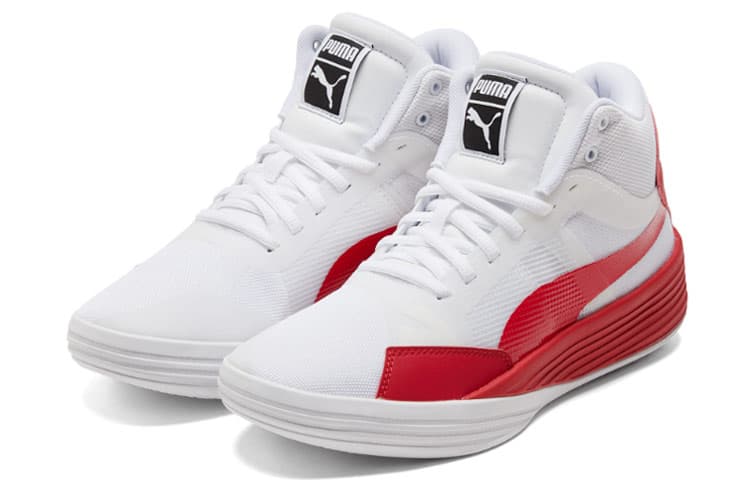 PUMA Clyde All Pro Mid White/Red 3