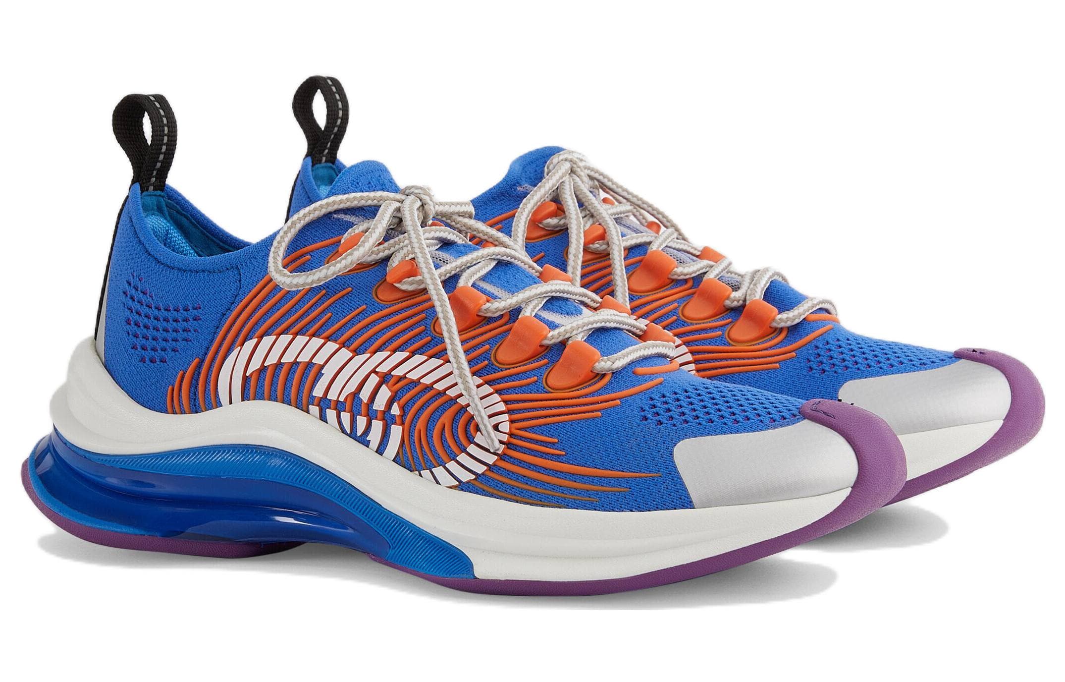 GUCCI Women's Run Sneaker 'Blue Orange' Women's 2